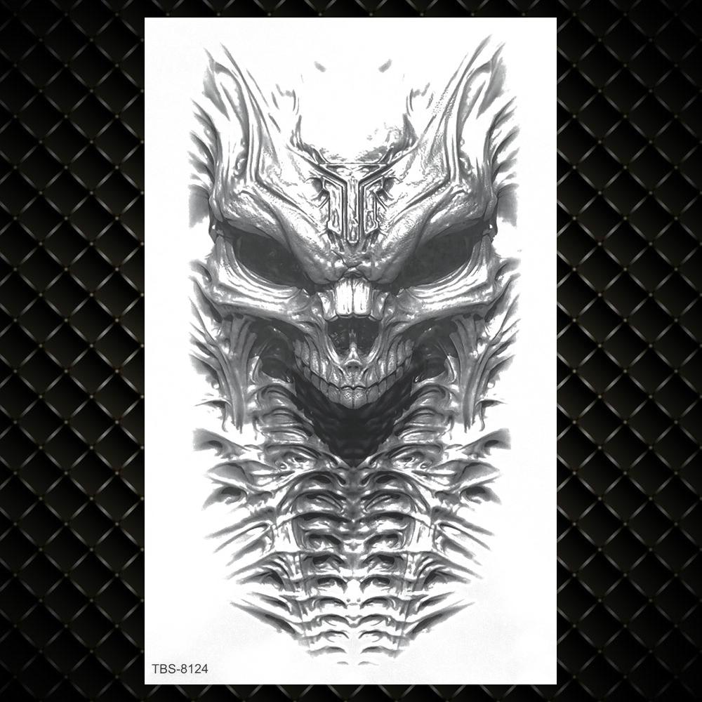 Black Dragon Fake Temporary Tattoos For Men Women Wolf Flower Tattoo Sticker Wings Creative Coyote Water Transfer Tatoo Arm Hand