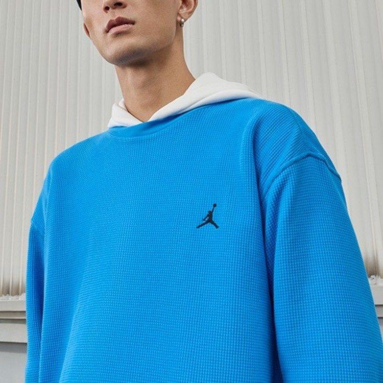 Jordan Flug T-Shirts Herren 435 Hell Photo Blau/Schwarz Rundhalsausschnitt Moderat IM6256-435