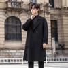 Men's Double-Sided Wool Blend Mid-Length Coat: Thickened Korean-Style Windbreaker for Autumn and Winter.