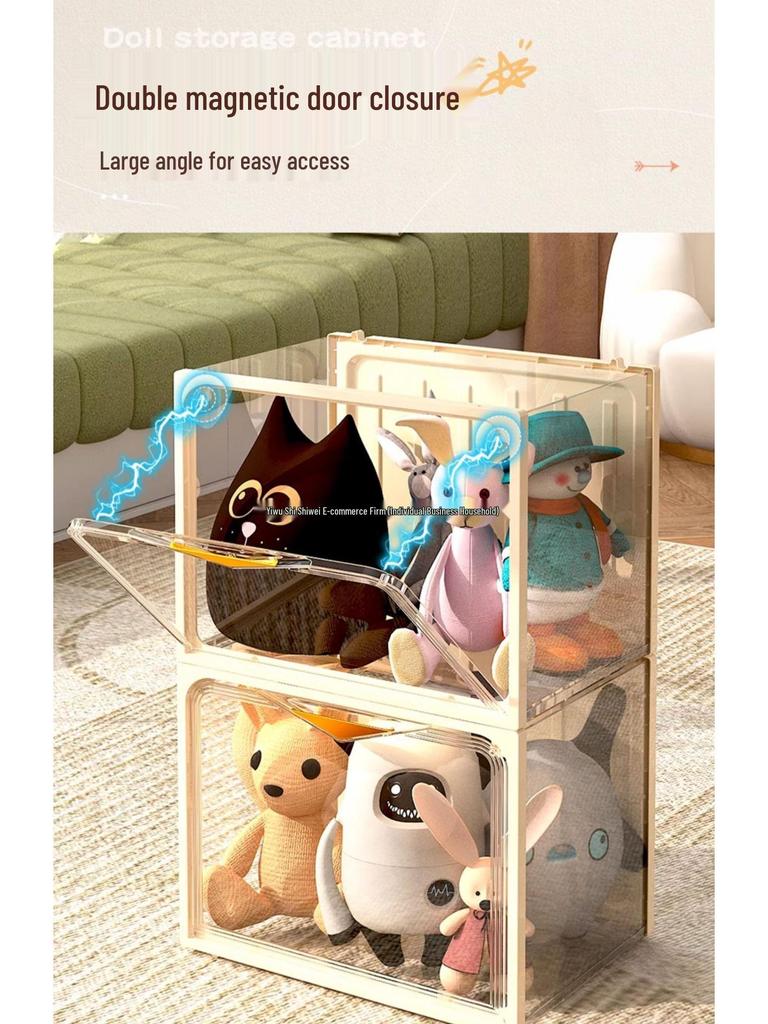 Transparenter Plüschtier-Aufbewahrungskorb und Ausstellungsbox