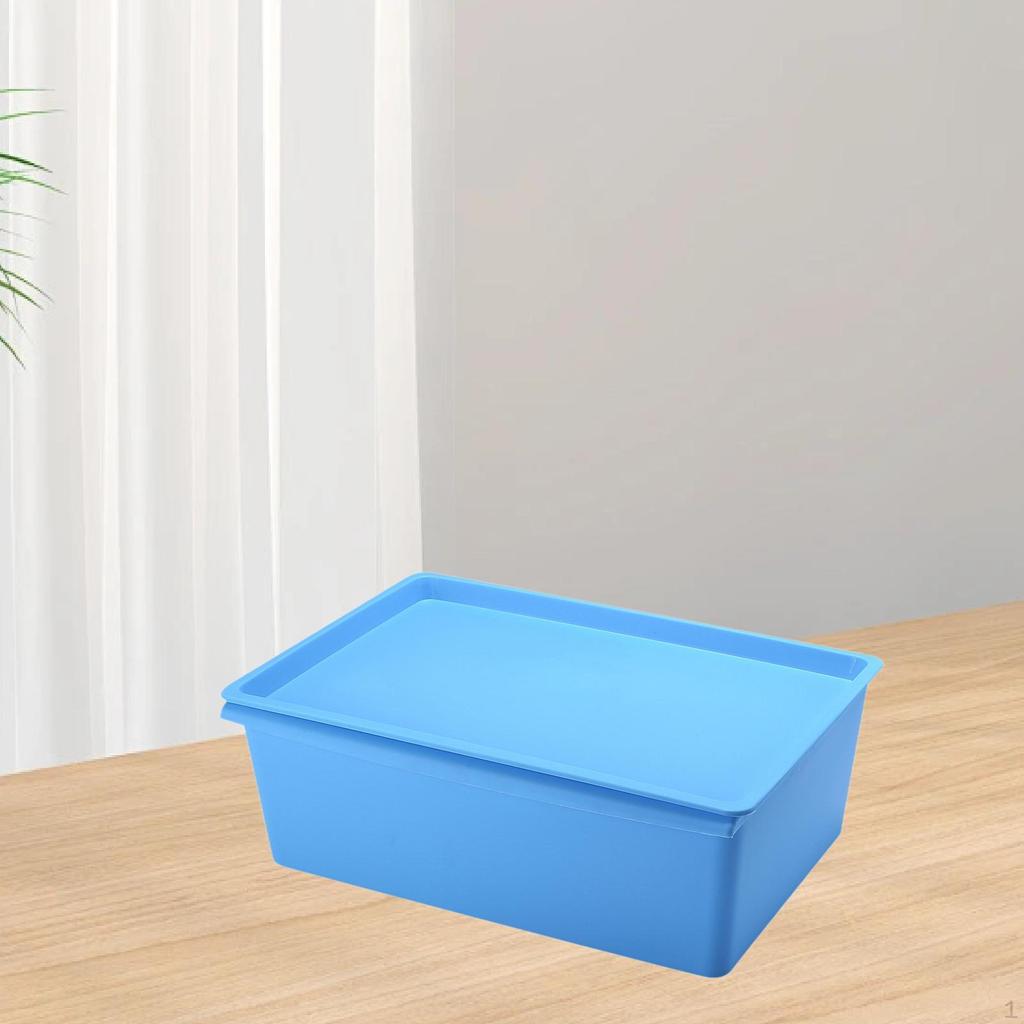 Storage Bin Closet Garage Organizer Box Stackable Lidded Baby Clothes Case for