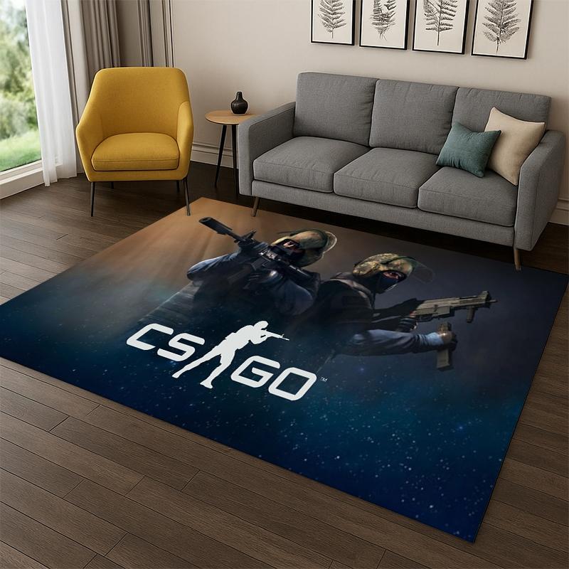 

Counter Strike CS GO Game Gamer Carpet Rug for Bedroom Living Room Sofa Playroom Doormat Home Decor,Kid play Area Rug Non-slip 40x60cm