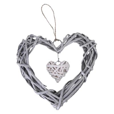 Natural Wicker Wreath Heart Shape Unique and Amazing for Christmas Wreath Door