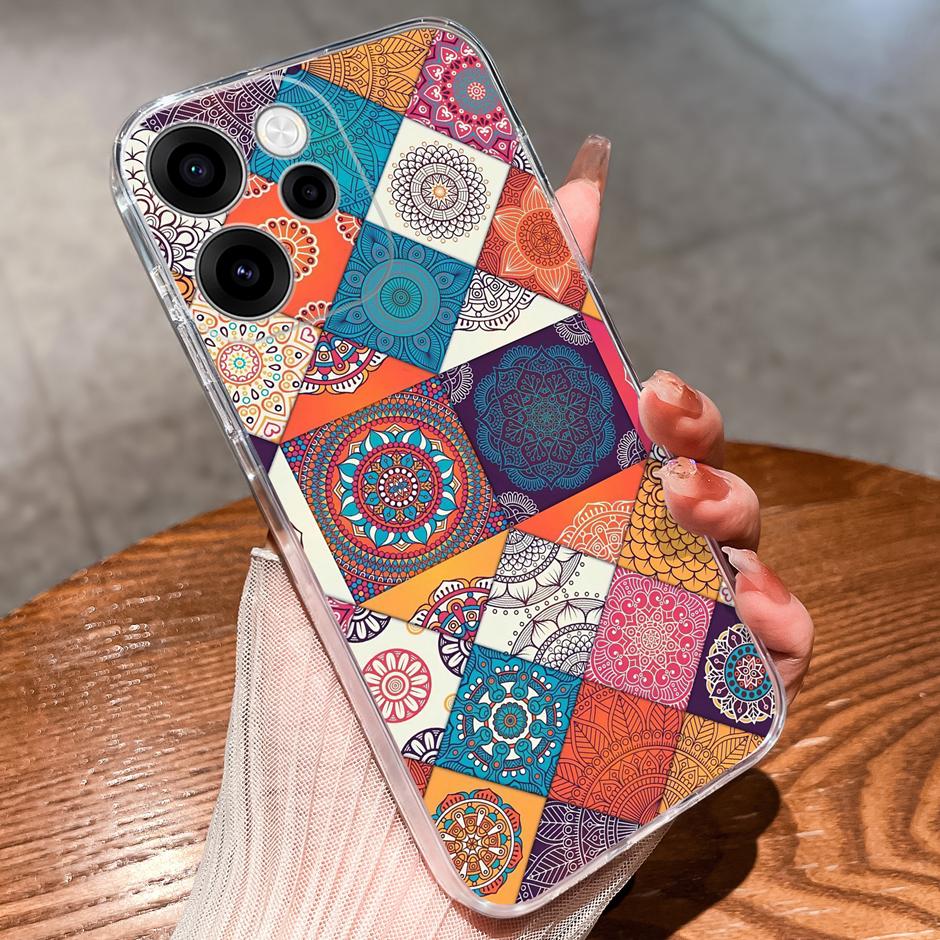 Cases For OPPO Reno15 15F 15Pro Cute Girl Love Heart Lightweight Simplicity Soft Transparent Housing For Reno 15F 15 Pro Capa