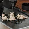 Ceramic Little Frog Decoration Ceramic Lotus Leaf Tea Ceremony Accessories Tea Table Fun Decoration Tea Room Decoration