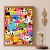 5d Diamond Painting Full of Diamonds Diy Diamond Embroidery Decorative Painting Ornaments Living Room with Cartoon Characters and Plush Toys