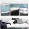 Art Modern Cuadro Decor Home Fashion Wall Picture for Living Room Nordic Poster and Print Abstract Blue Black Colour Canvas