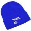 Warm Winter Hats Casual Hat Beanie "UMMM...NO."Print Woman Cap Headwear Soft Knitted Cap Beanie Perfect For Outdoor Sports