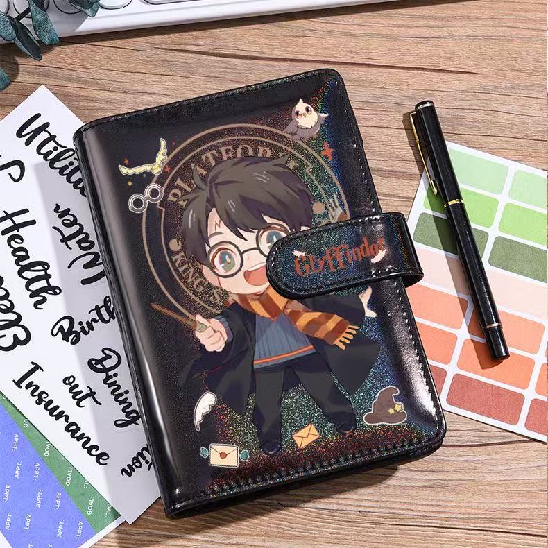 Harry Potter Laser Notizbuch Studentenjournal Hardcover Loseblatt Cartoon Anime