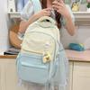 Schoolbag Japanese and Korean Mori Large-capacity High-value Fashion Solid-color Versatile Schoolbag Junior High School High School Students College 