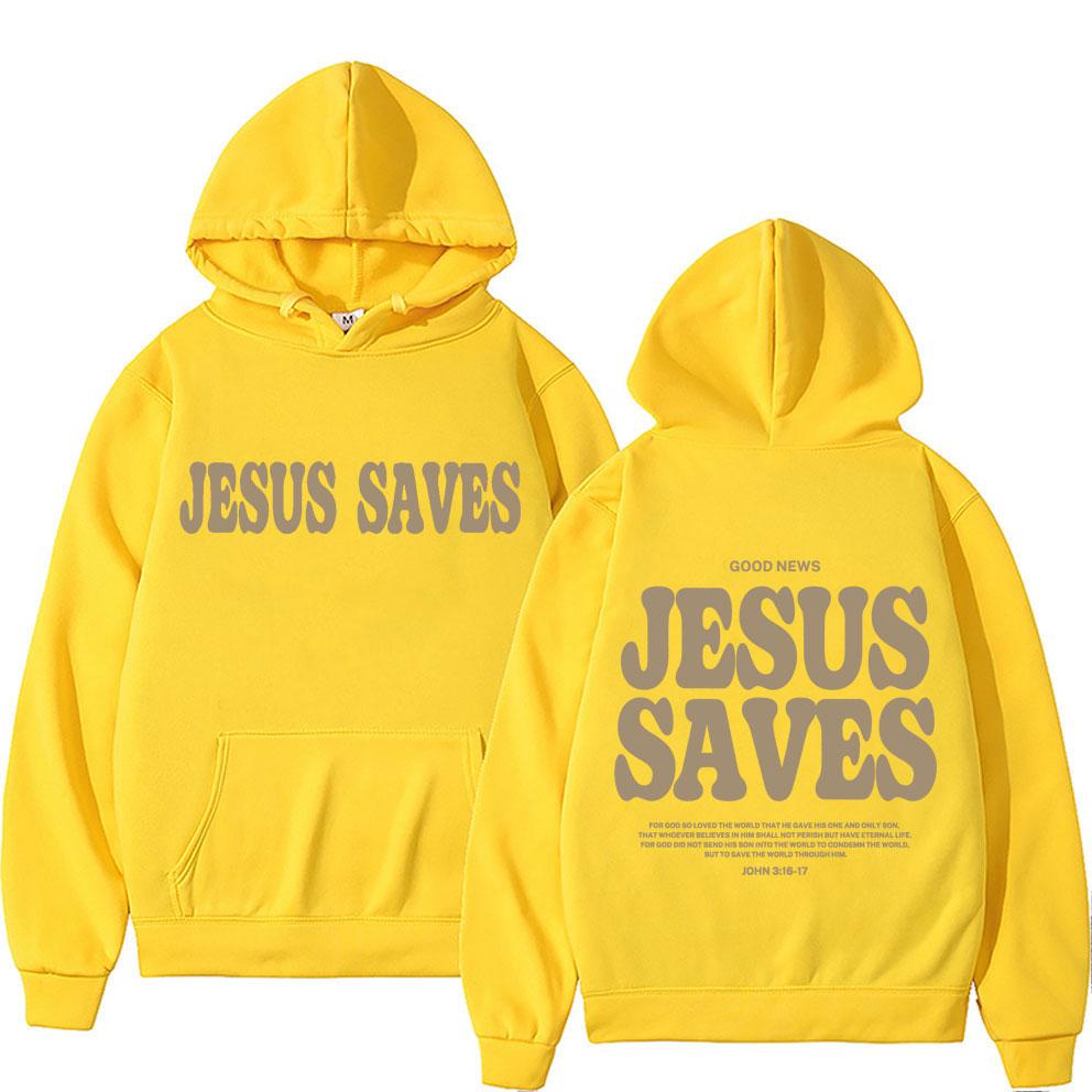 Ästhetische Jesus Rettet Hoodies Christliche Kleidung Druck Oversize Sweatshirts Herren Damen Vintage Warmer Hoodie