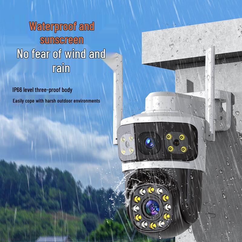 Baokeji Outdoor AI Surveillance Camera with 360° View CN Plug (adapter Included)