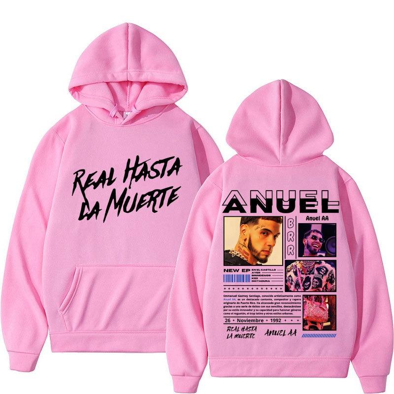 Rapper Anuel AA's echtes Hasta La Muerte Hoodie für Männer und Frauen, ein stylischer Hoodie und Langarmmantel für beide Geschlechter