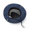 Wide Brim Mesh and Fabric Panama Style Bucket Hat for Outdoor Activities