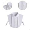 White False Collar Decor Elegant Shirts for Clothes Formal Uniforms