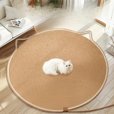 Płyta do drapania dla kota  Odporna na zużycie  i Bez utraty łupieżu  Płyta na kocie pazury  Super duża okrągła płyta do drapania dla kota  Zintegrowane kocie legowisko