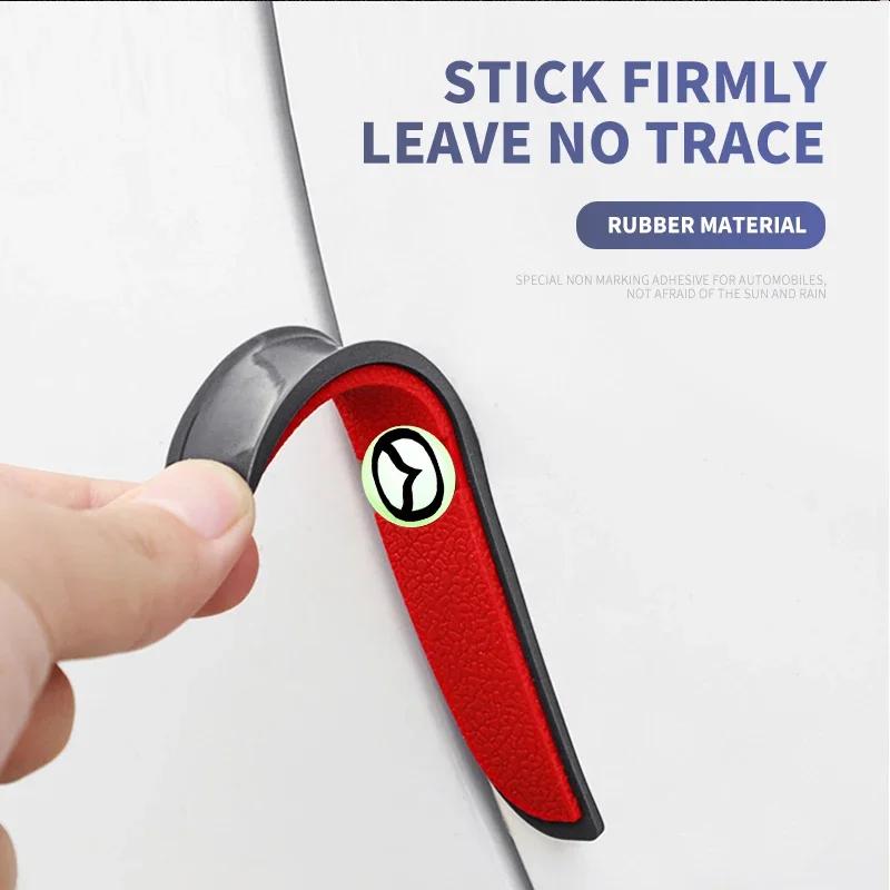 4pcs Car Door Anti-collision Bumper Strips Luminous Sticker For Mazda 6 3 CX5 2 CX7 Demio Atenza Axela MX30 CX30 CX3 CX9 MX5 RX8