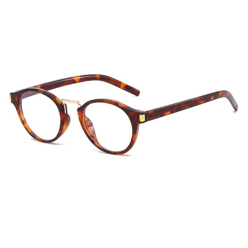 New Retro Round Sunglasses Men Women Leopard Frame UV400 Protection Fashion Black Driving Goggles