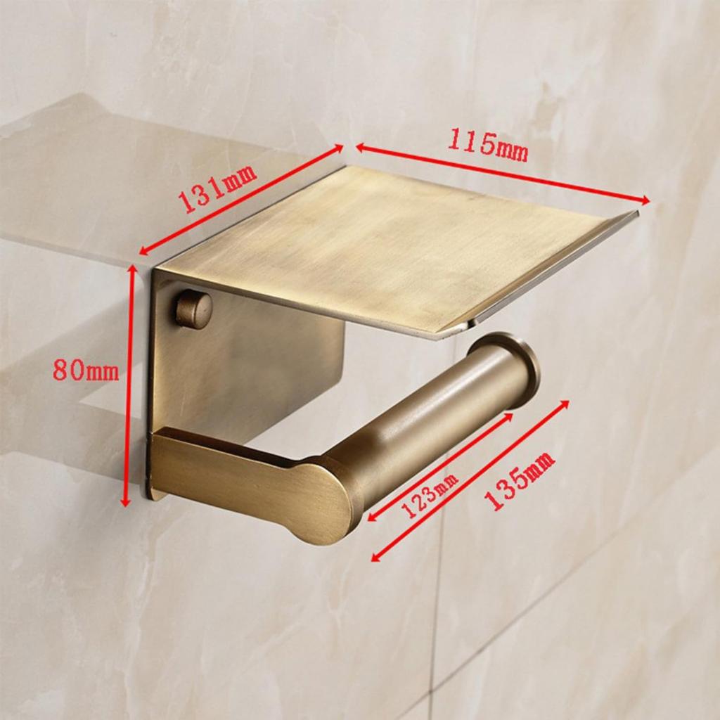COZENTA Toilet Paper Holder, Antique Gold and Brass, Stylish