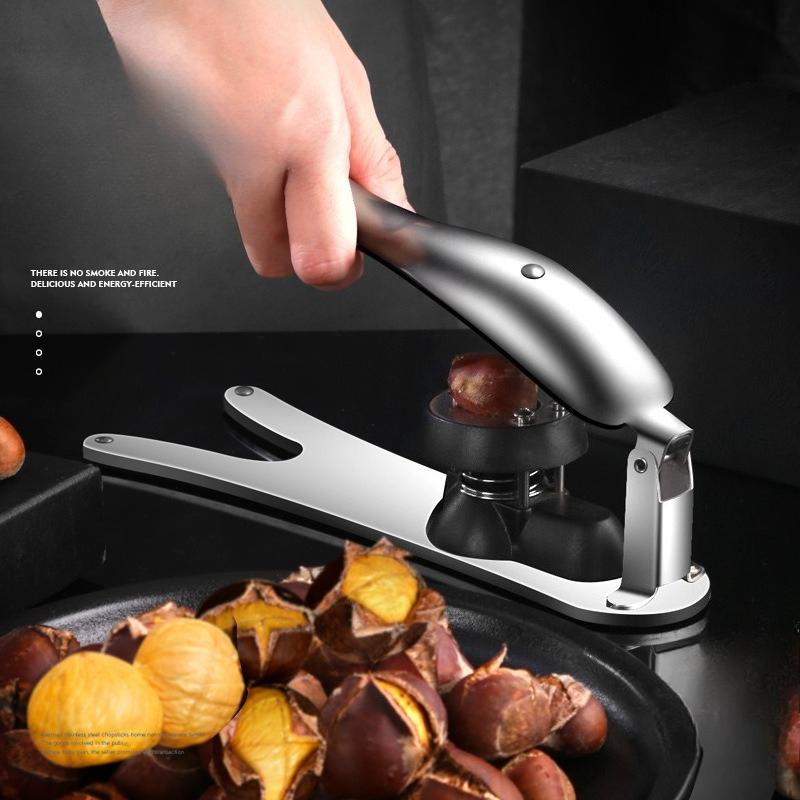 304 Stainless Steel Chestnut Opener, Chestnut Peeling Magic Tool, Shell and Skin Remover, Raw Chestnut Opening Tool for Easy Use