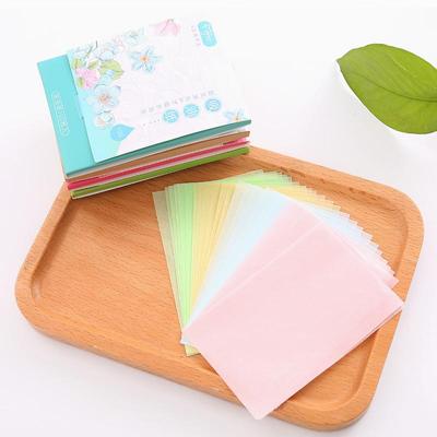 80/100 pz/set salviette di carta portatili per il controllo dell'olio per il viso assorbente foglio di tessuto detergente per il viso oleoso
