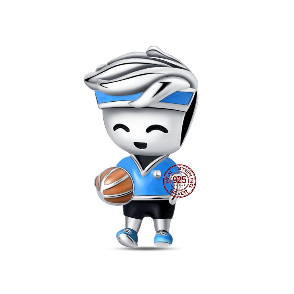 Copper Character Series Sports Cute Boys And Girls Charm Beads Suitable For 3Mm Original Bracelet Diy Jewelry