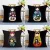 Matryoshka Doll Russia Art Pillow Case Plush Fabric Soft Double Sided Print Home Sofa High Quality Cushion Cover Throw