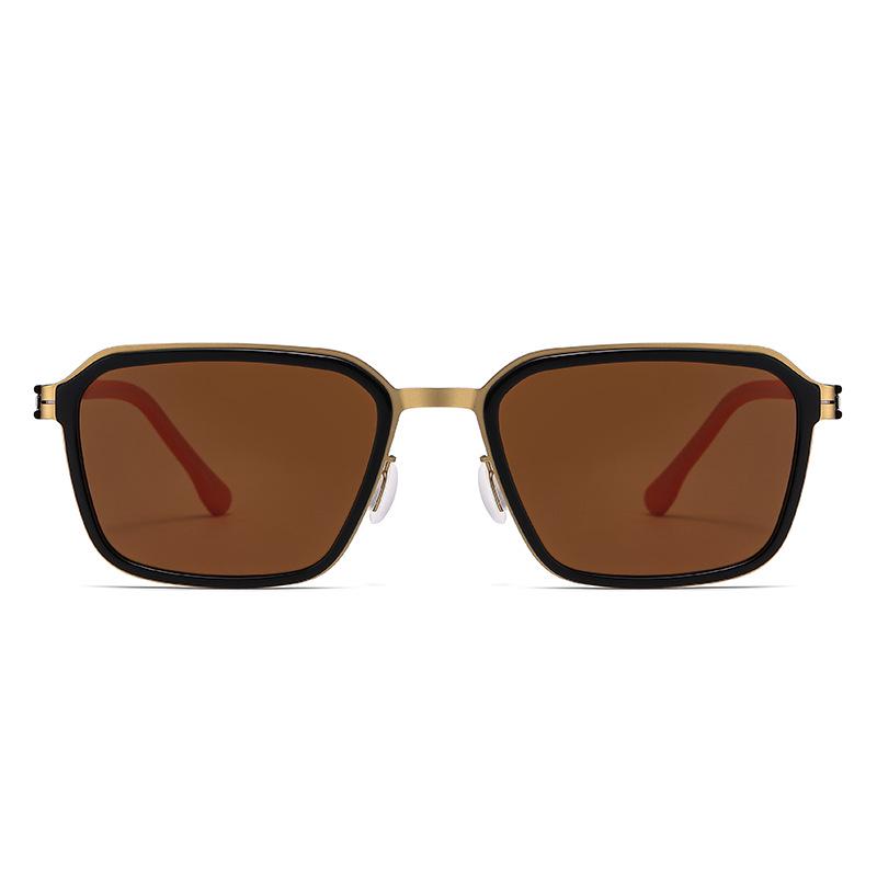 Trendy Men s & Women s Retro Metal Acetate Sunglasses золотой