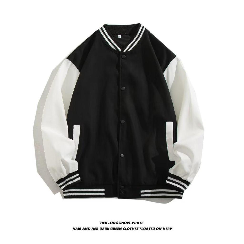 Men's Autumn Korean-Style Loose Stitching Contrast Color Baseball Jacket - Hong Kong Brand Casual Versatile Jacket