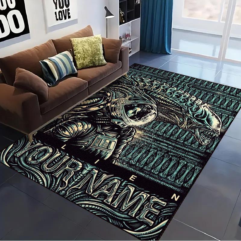 Name Custom Aliens Carpet Rug for Living Room Bedroom Home Sofa Decoration,Kids Play Non-slip Floor Mat