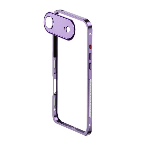 Metal Phone Case for IPhone 17/17 Pro/17 Max/17 Air Detachable Lens Cover & Heat Dissipation Phone Case Ultra-Thin Protective Frame with Hidden Strap
