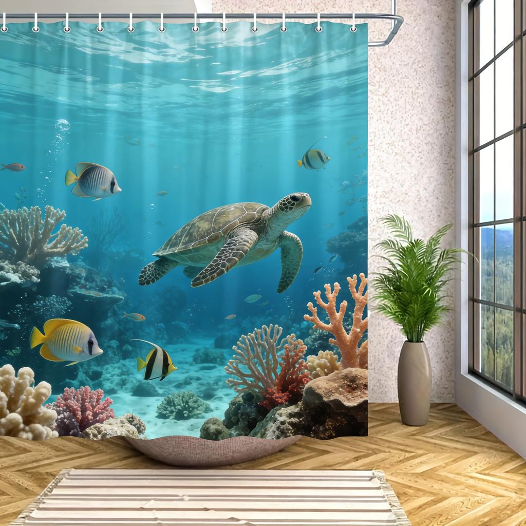 Spiral Galaxy in Deep Space with Asteroids Waterproof Shower Curtain for Cosmic Bathroom Decor