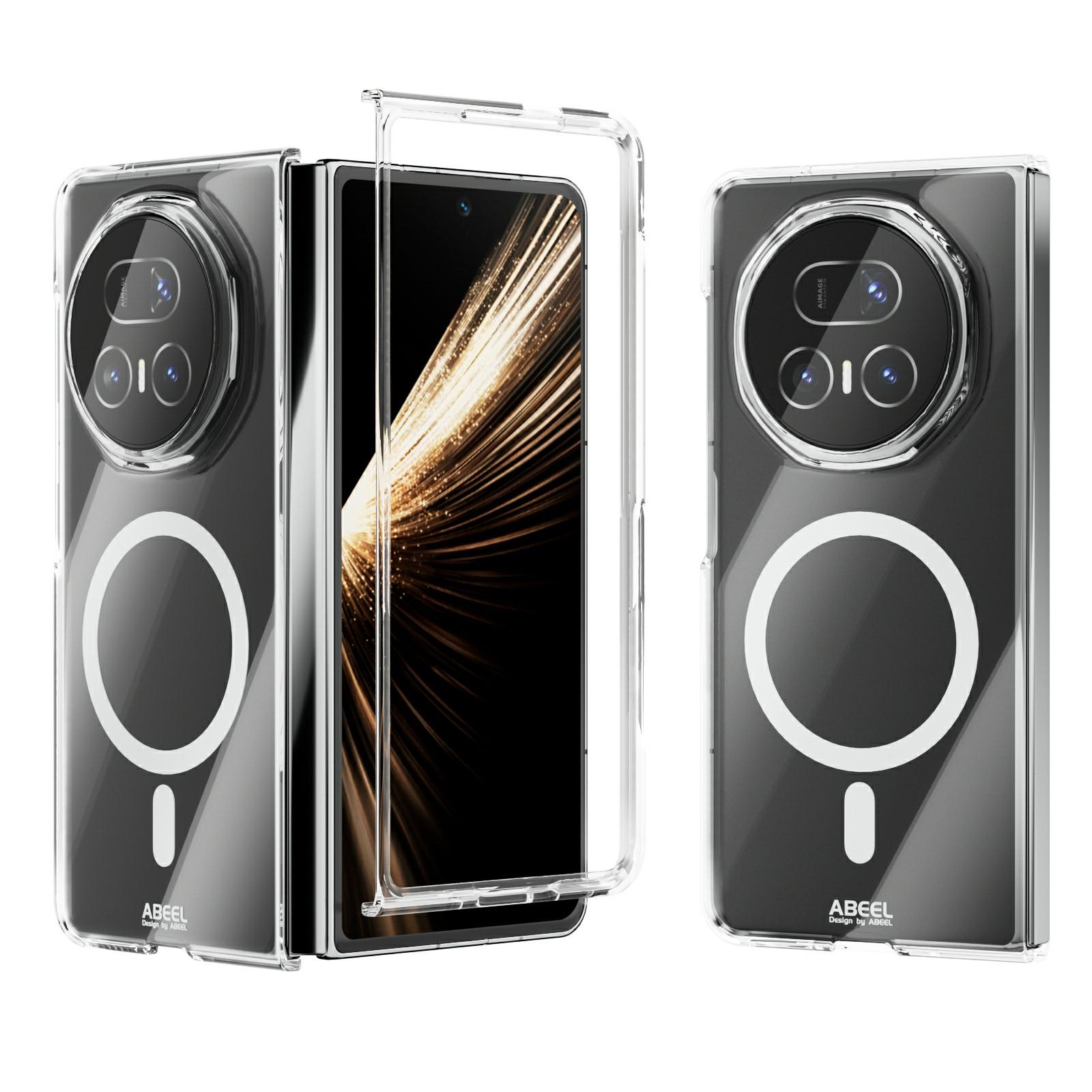 

ABEEL For Honor Magic V5 5G Magnetic Case Clear PC Anti Scratch Phone Cover