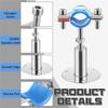 ABWR-For OD 3/4"(25-27Mm) Adjustable Height(50-100Mm) 8 Pcs 304 Stainless Steel Pipe Supports Wall Mount Ceiling Mount Bracket