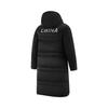 Li-Ning Comfortable Simple Versatile Long Hooded Sports Letter Down Jacket Unisex Outerwear Black AYMV379-1