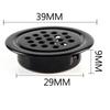 10pcs Round Cabinet Air Duct Vent 25/29mm Steel Louver Mesh Hole Plug Decoration Cover Wardrobe Grille Ventilation Systems