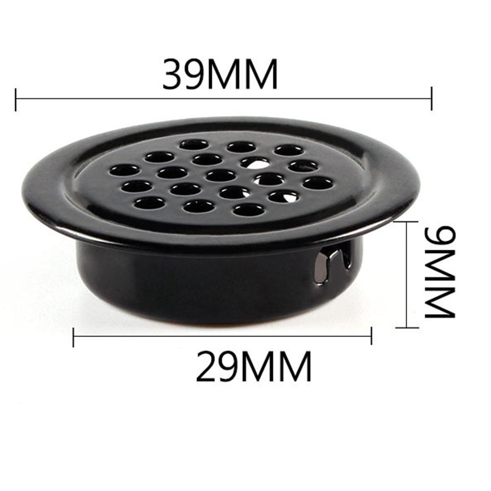 10pcs Round Cabinet Air Duct Vent 25/29mm Steel Louver Mesh Hole Plug Decoration Cover Wardrobe Grille Ventilation Systems