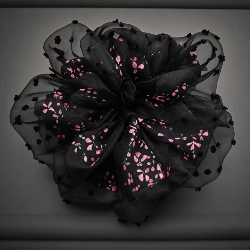 

Серия Eugen Пряжа Оверсайз Высококлассная Масляная Живопись Кишка Резинка для Волос Элегантная Повязка на Голову Головной Убор Аксессуары для Волос