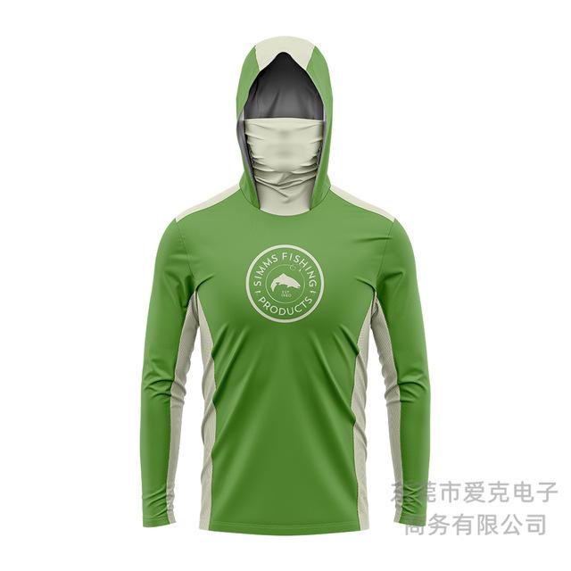 SIMMS Fishing Suit Fly Fishing Luya Hoodie Summer Men's Long Sleeve Sunscreen Clothing Hooded Mask Quick Drying Breathable