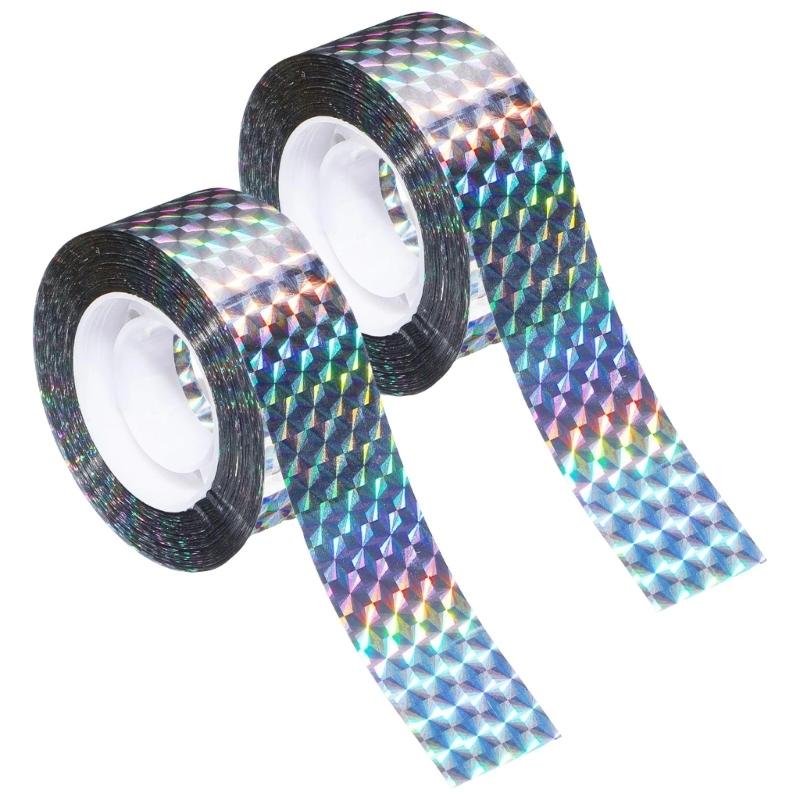 Reflective Bird Repellents Fright Tape Flashing Tape Double-Side Deter Pigeons Birds Ribbons For Orchards And Farms