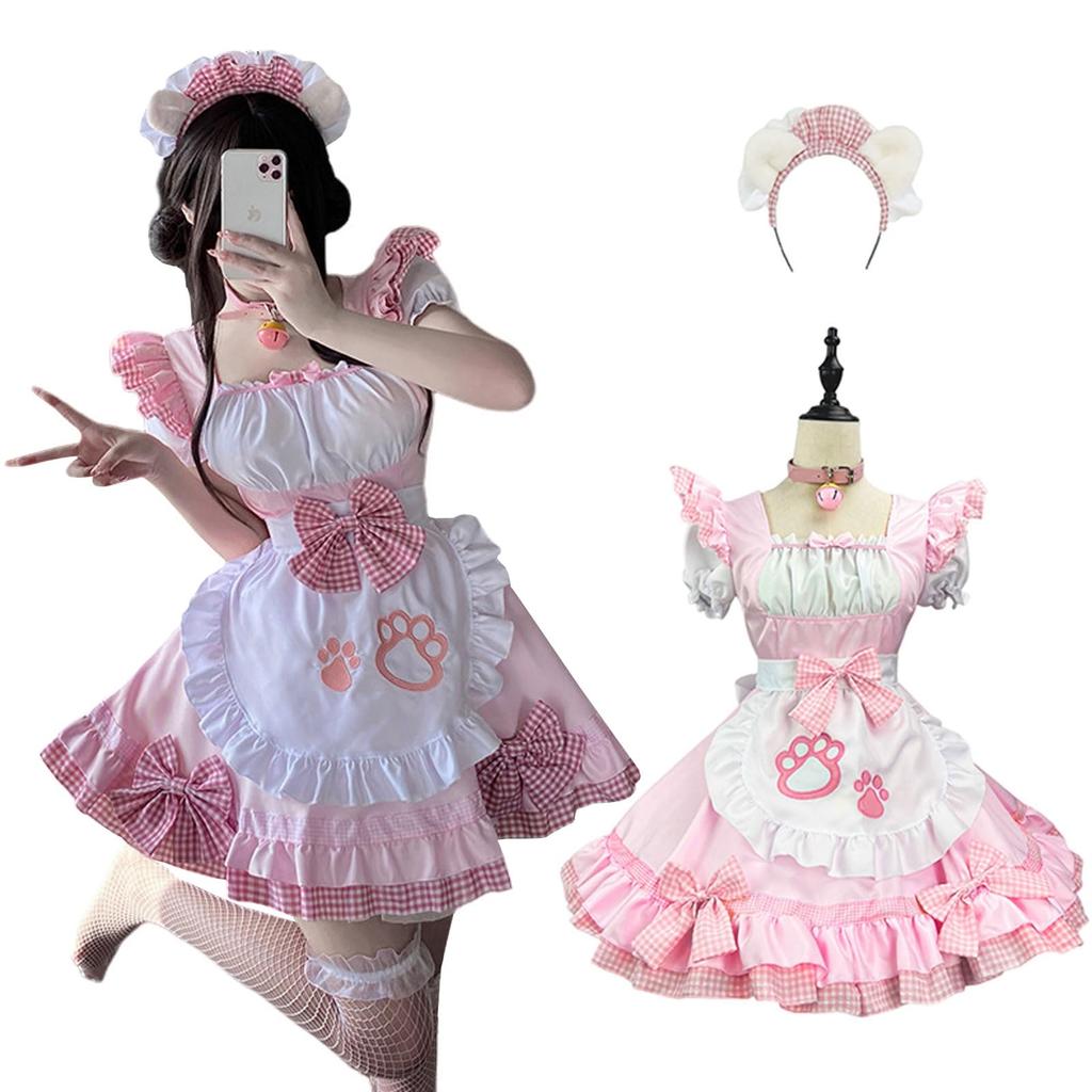 Sexy Cute Maid Cat Lolita Anime Idol Gothic Cosplay Maid Cafe Cute Sexy Cosplay Size [Excellent Quality] & Costume, Uniform, Dress, Lace, Costume,