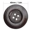 30pcs 40mm Craft Sewing Buttons 4 Holes Round Wood Buttons Vintage Style Coat Buttons  DIY Crafts
