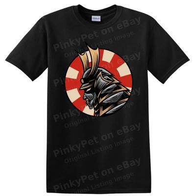 Samurai Warrior Vintage T Shirt Graphic Art W/ Red Circle Tee Design