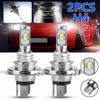 2 X H4 9003 Hb2 6000k Super White Csp Led Headlight Bulb Kit