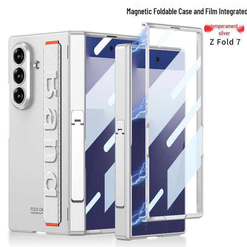 Samsung Z Fold7 Wristband Case: Full-Coverage, Invisible Stand, Drop Protection, Side Bag & Hinge Protection