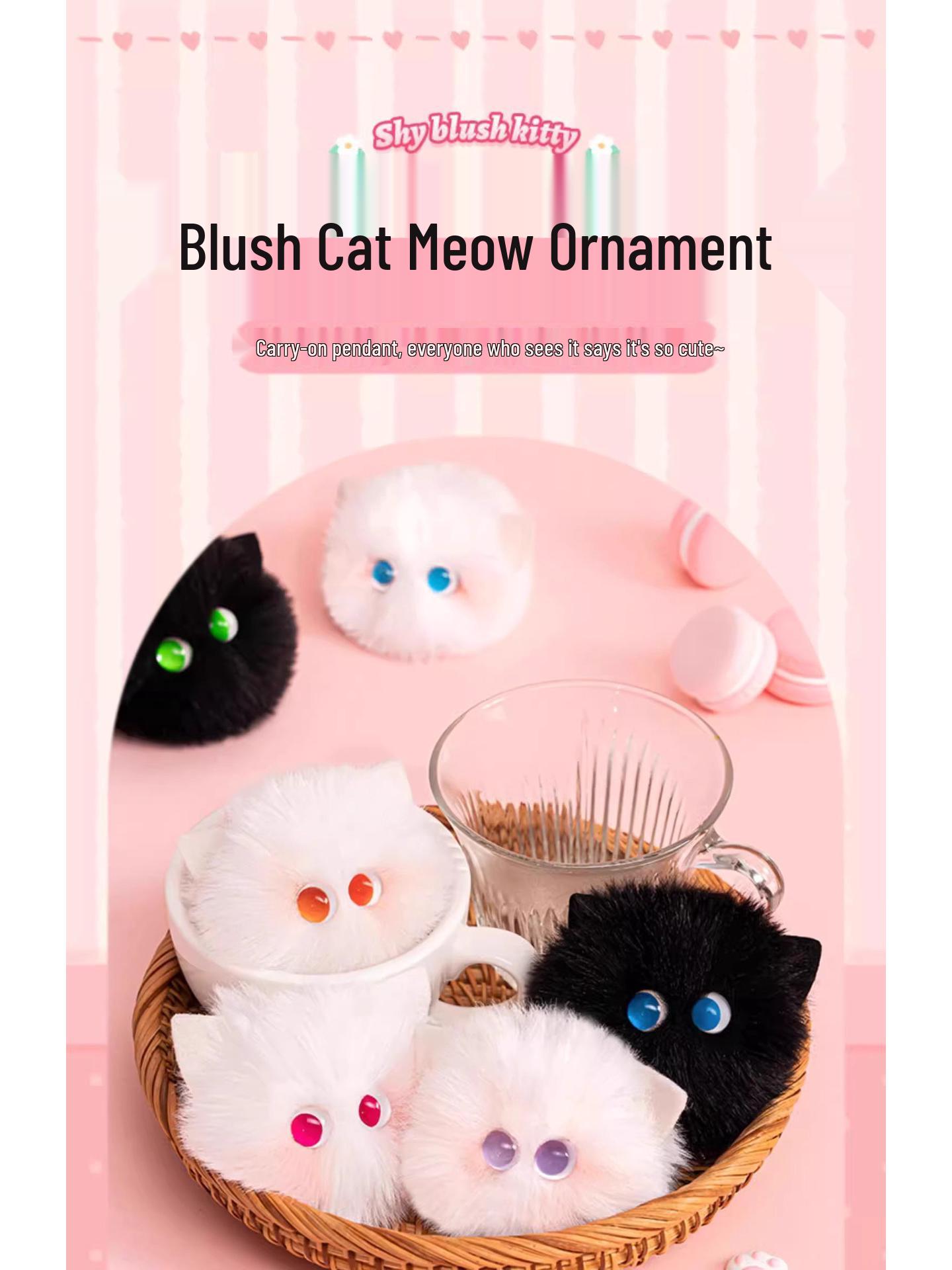 

Румяна Кошка Плюшевая Кукла Брелок - Милый Подвеска-Украшение для Рюкзака Approx. 6*6 cm