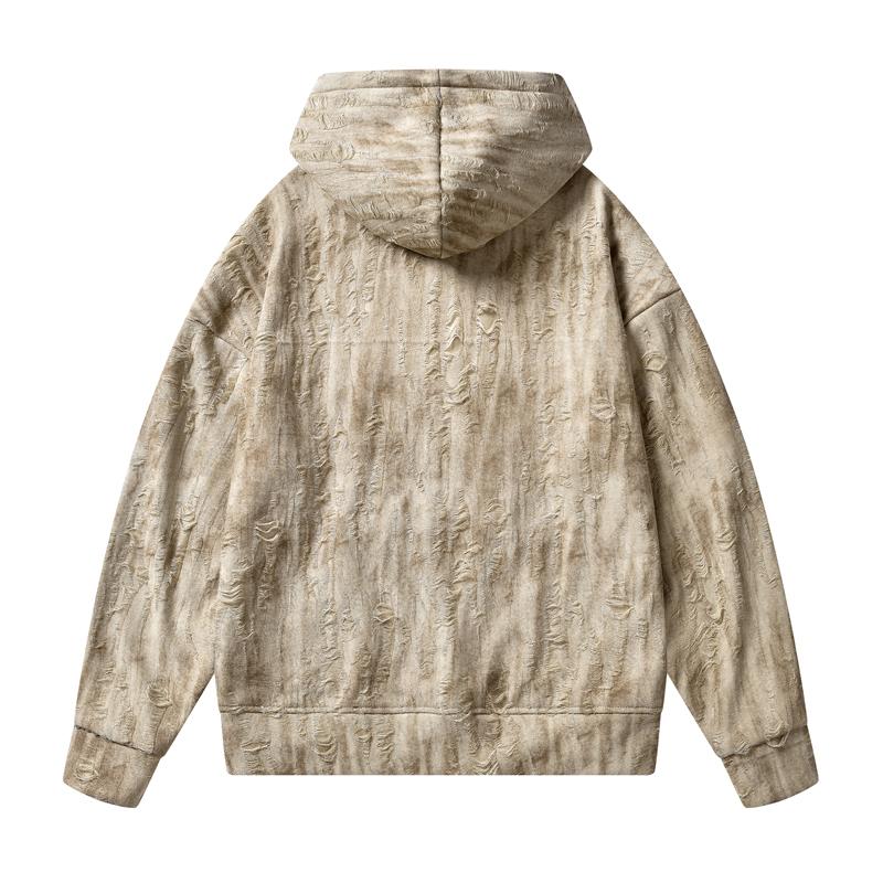 Men's Hooded New Spring and Autumn Solid Color Night Reflective Strip Hooded Sweatshirt Loose Trendy Sweatshirt