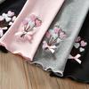 Girls 1-7 Years Old Comfortable Leggings At Home Wear Children'S Spring And Autumn Outdoor Embroidered Kids Daily Casual Pants