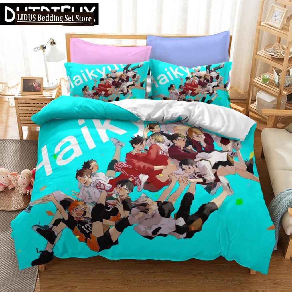 Comforter Haikyuu!! Bedding Set 3D Anime Polyester S Queen King For Boys Gift Volleyball Anime S