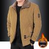 Men’s Pure Cotton Corduroy Jacket: 2025 Autumn/Winter, Imitation Lambswool Lined, Warm Lapel